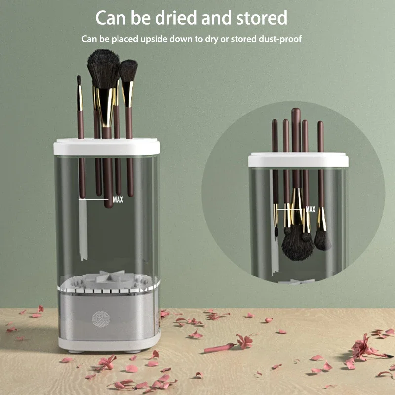 Automatischer elektrischer Make-up-Pinselreiniger, wiederaufladbar, Lazy-Reinigungsbürste, Waschmaschine, schnell trocknendes Werkzeug, USB-Make-up-Pinsel, rotierende Reinigung