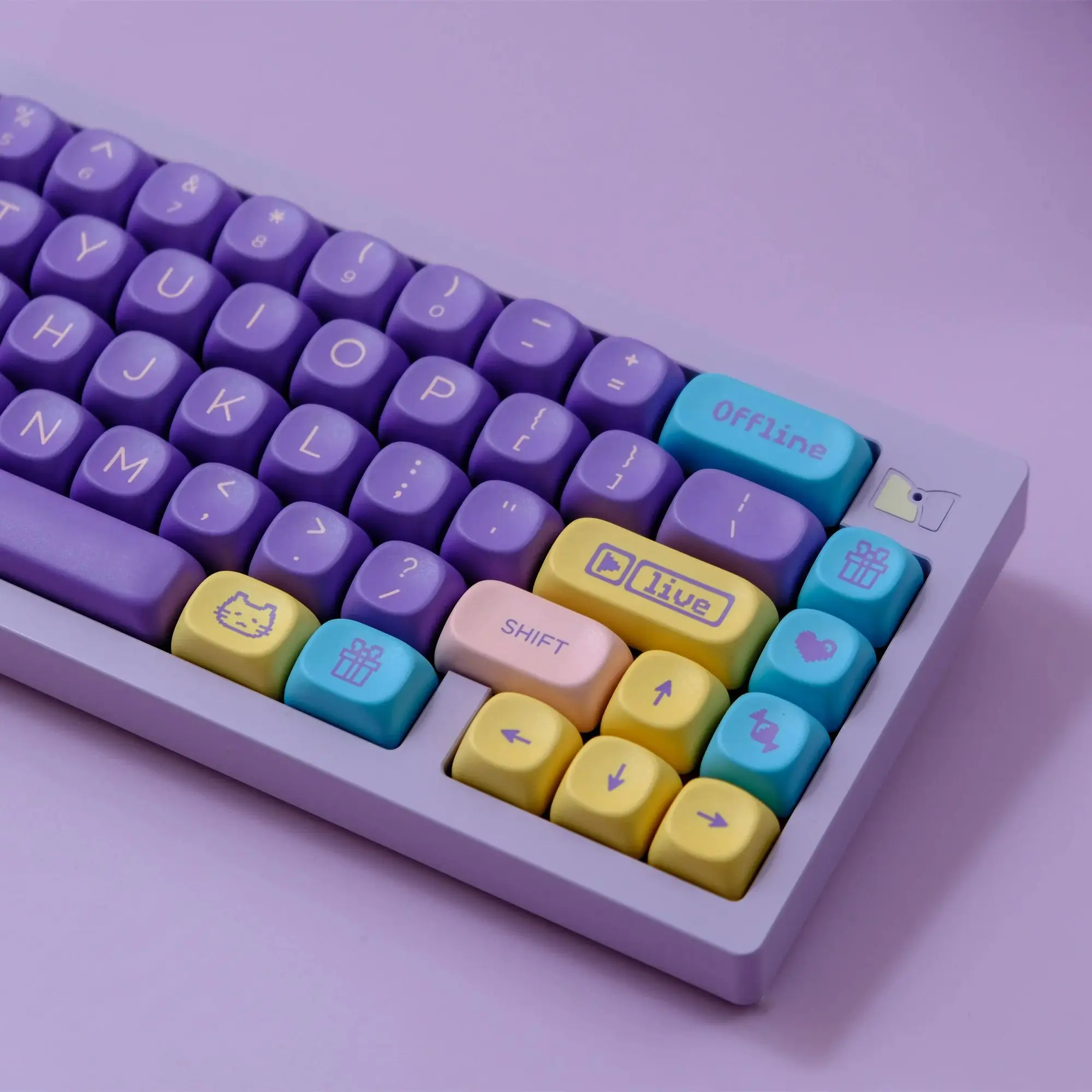 GMK Assorted Candies Keycaps Set 126 Keys PBT Material MOA Profile for MX Switch 61/64/68/75/84/87/96/98/104 Mechanical Keyboard