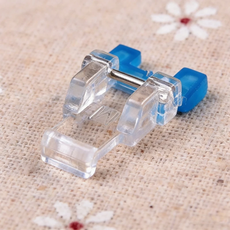 Transparent Blue Teflon Non-Stick Presser Foot