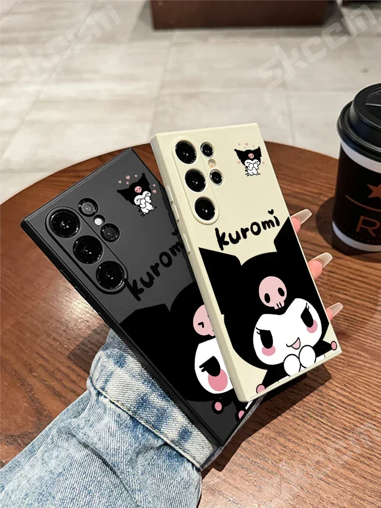 Sanrio Kuromi Phone Case For Samsung Galaxy S24 Ultra S23 FE S22 S20 Plus 5G A15 A35 A50 A51 A54 A55 A71 A72 A73 Cover Y2K Girl