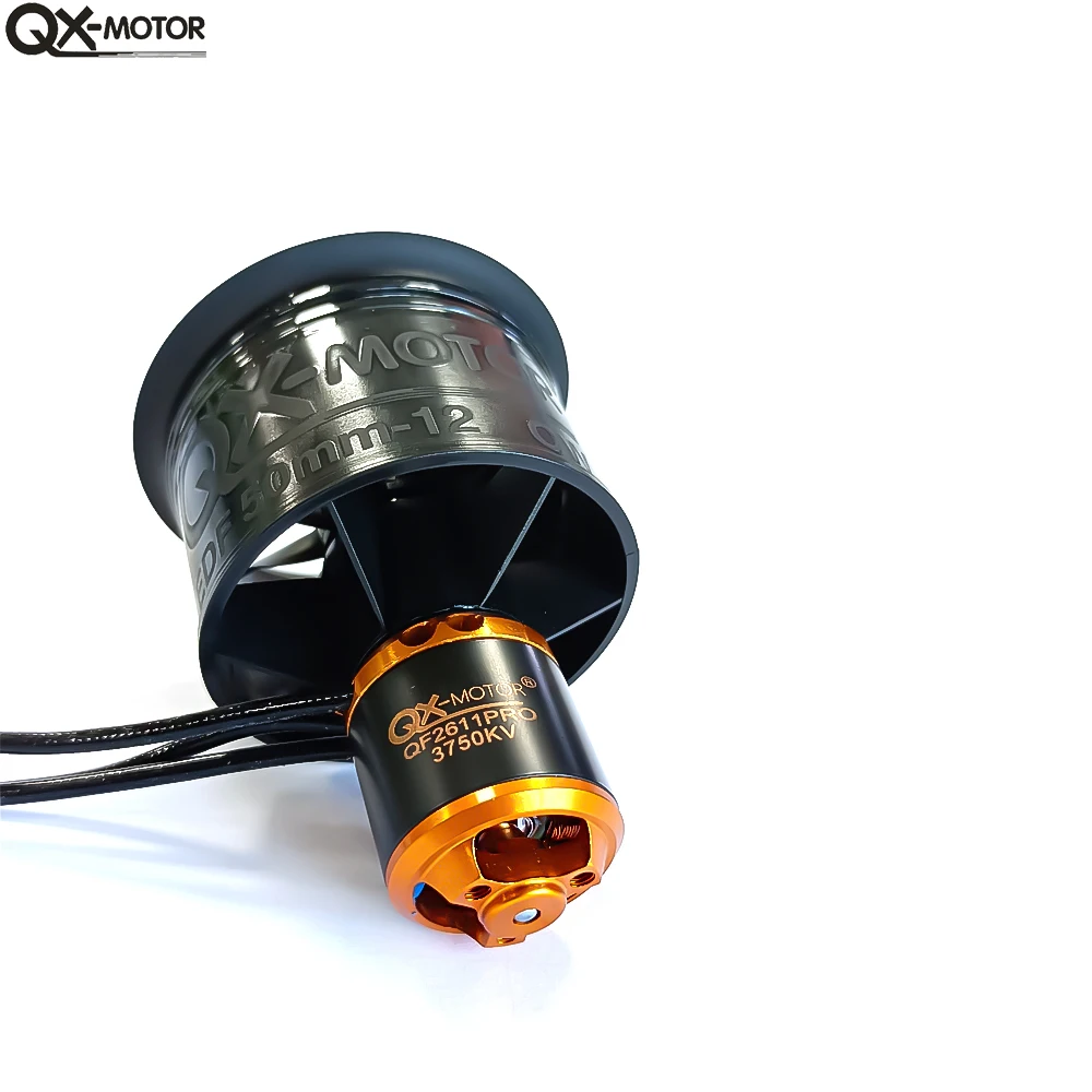 QX-MOTOR 12 شفرات مروحة أنبوبية 50 مللي متر EDF CW CCW مع QF2611 QF2611PRO محرك بدون فرشاة لأجزاء لعبة طائرة هليكوبتر متعددة الدوار