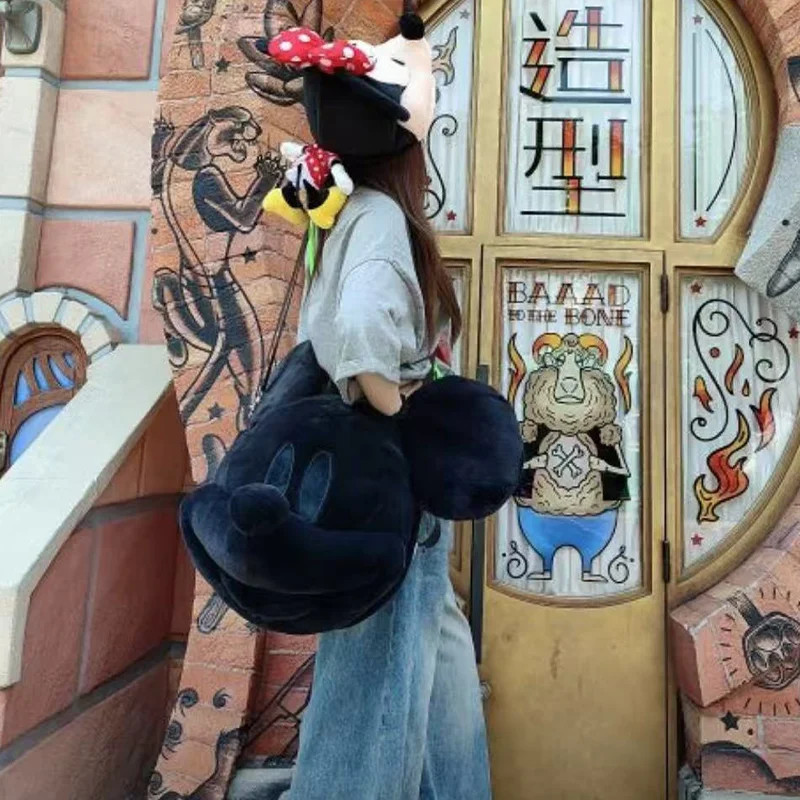 Sac à dos en peluche Mickey Mouse à grandes têtes, dessin animé Kawaii Mickey Mouse, jouets Surprise pour petite amie, cadeaux de noël et d'anniversaire