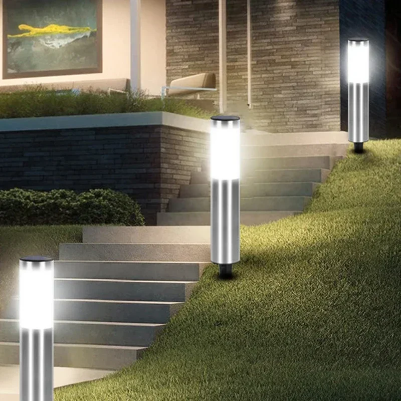 Solar Garden Light Outdoor Waterproof Garden Path Light Landscape Lamp Gate Column Patio Yard Driveway Lawn Lighting Decoration