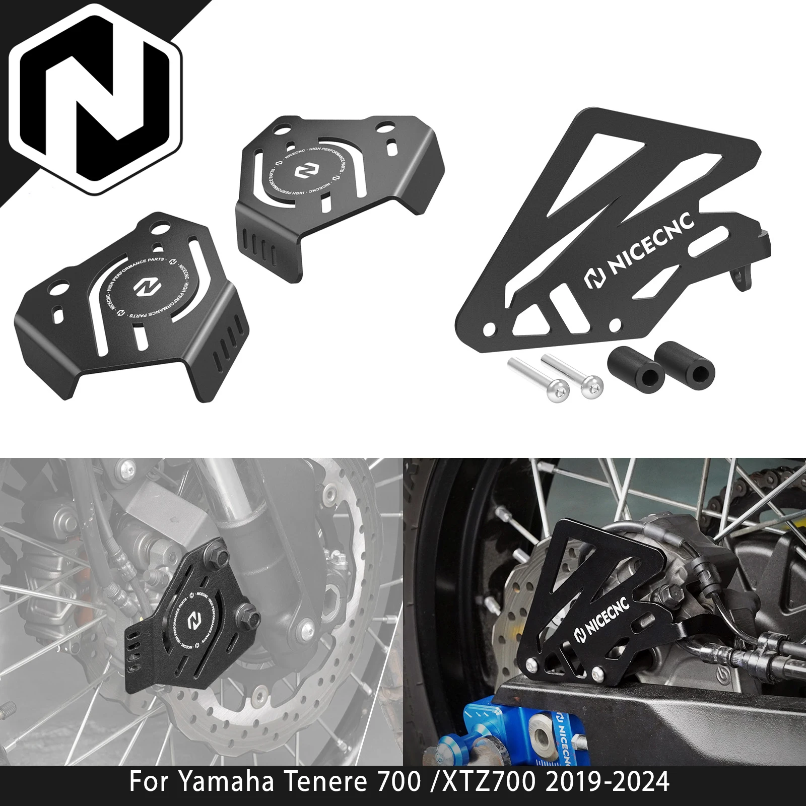 NICECNC For Yamaha Tenere 700 /XTZ700 2019-2024 Rally Edition 2020-2024 Front Brake Caliper Guard Rear Caliper Guard Protector