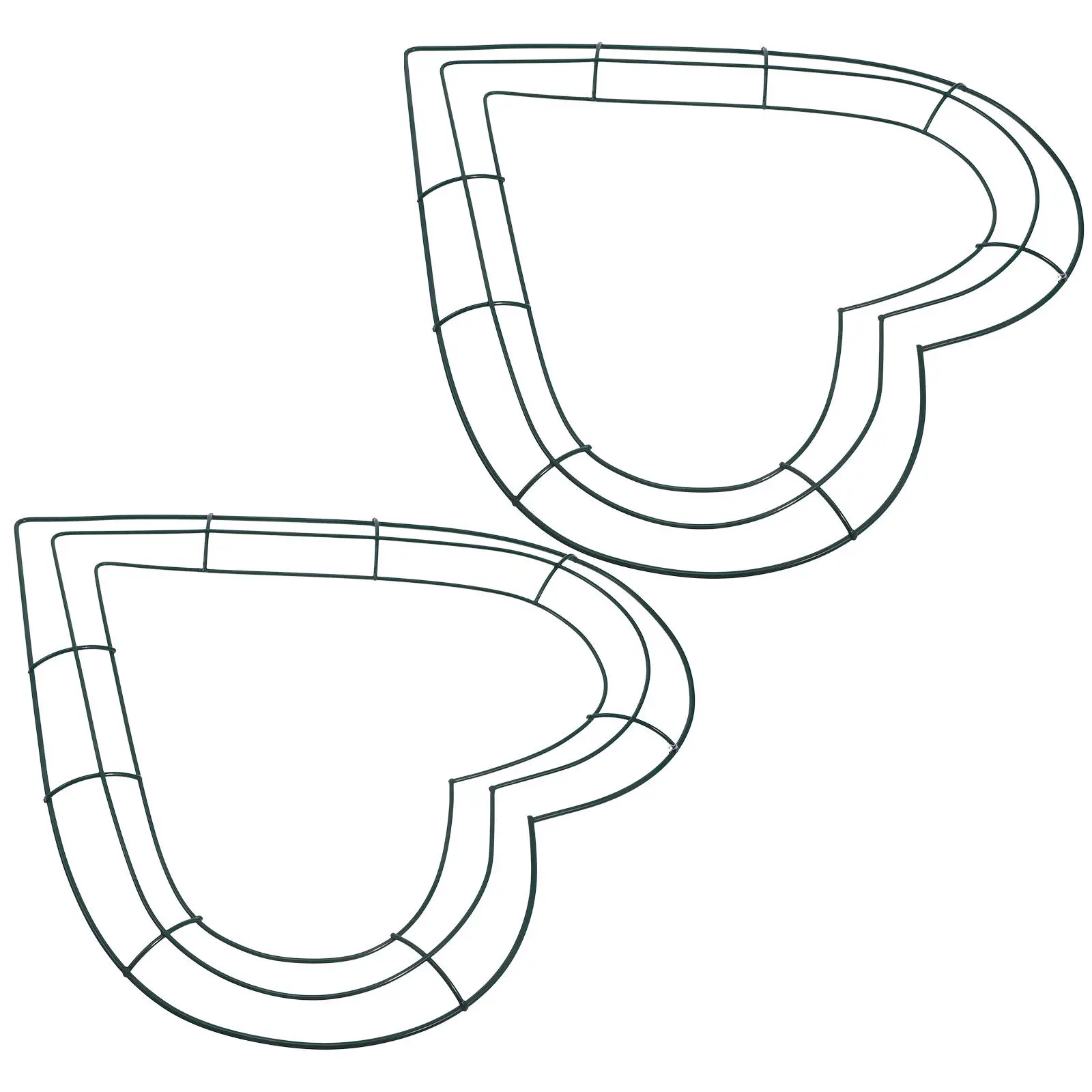 

2 шт. металлические основы для венков в форме сердца, многоразовые кольца для рукоделия, декоративные обручи для гирлянд, металлические подвесные кольца