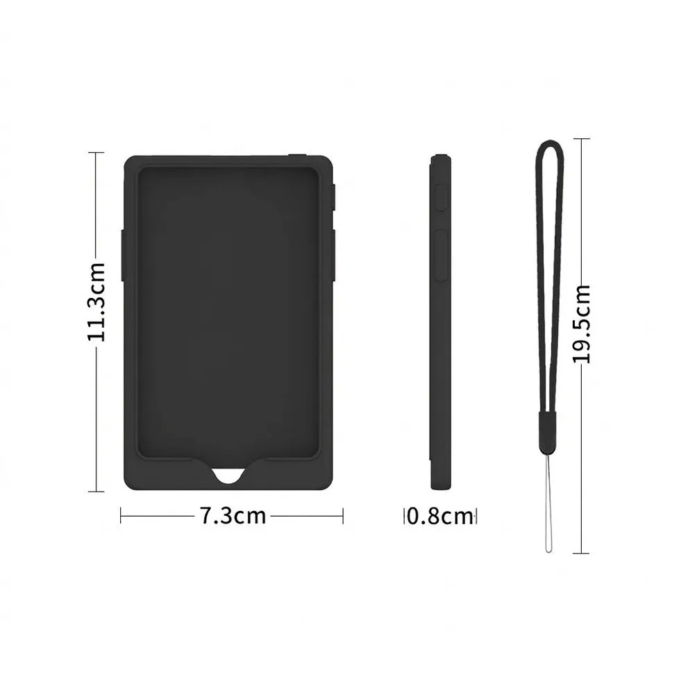 For Ultra Lightweight Silicone Magnetic Case For XTEINK-X4Pro EBook Reader Protective Cover With Lanyard Black White