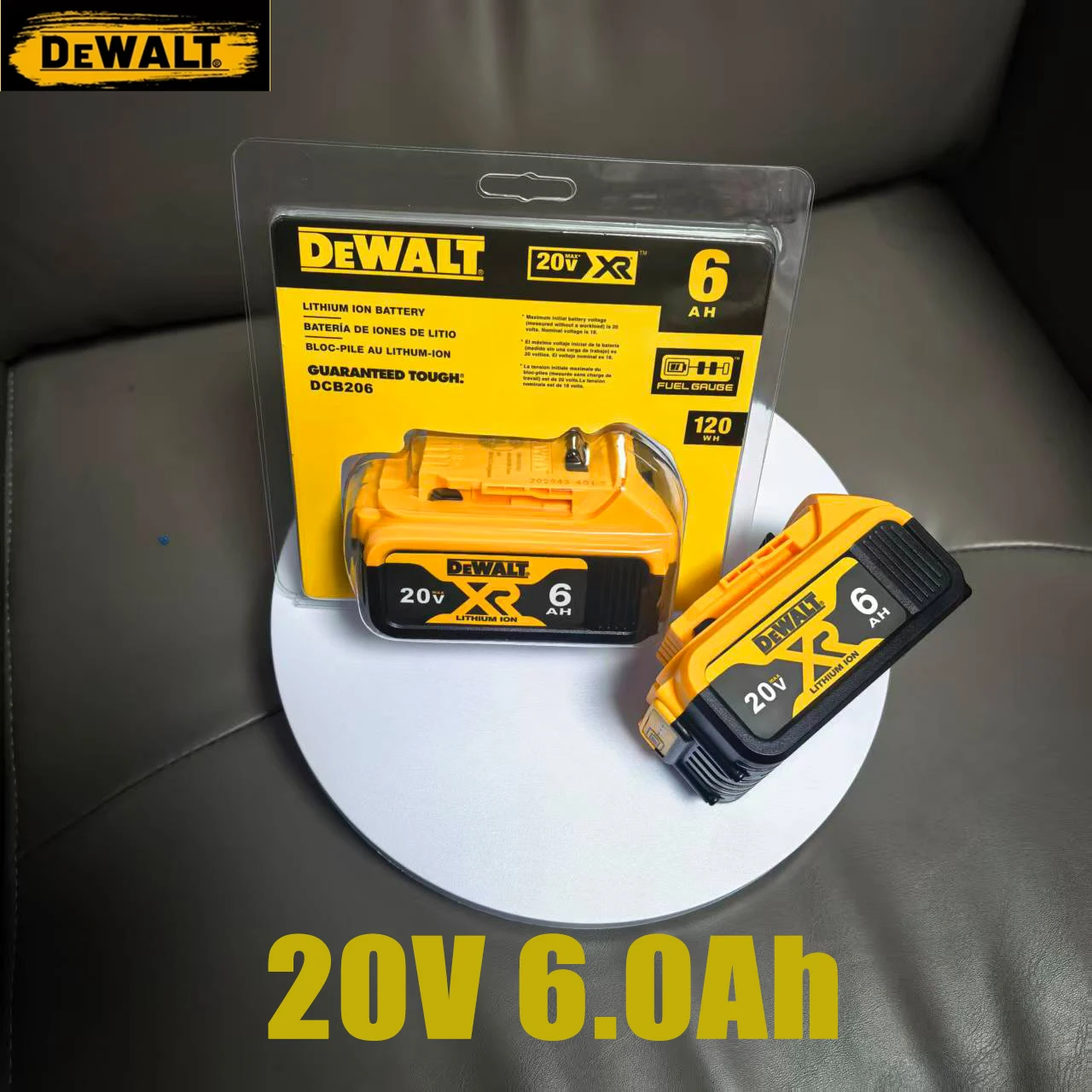 

18650 DEWALT 20V 6.0Ah battery lithium battery, fast charging, charger,DEWARTdcf850 DCF922 power tool battery，long battery life