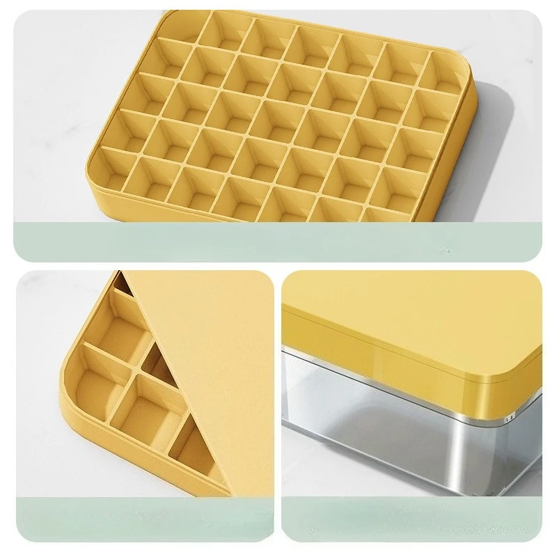 Ice Cube Tray Silicone Mold with Lid Storage Box 35/70-cube Easy Release Ice Cube Molds Kitchen Bar DIY Iced Drink Maker Tools view 6
