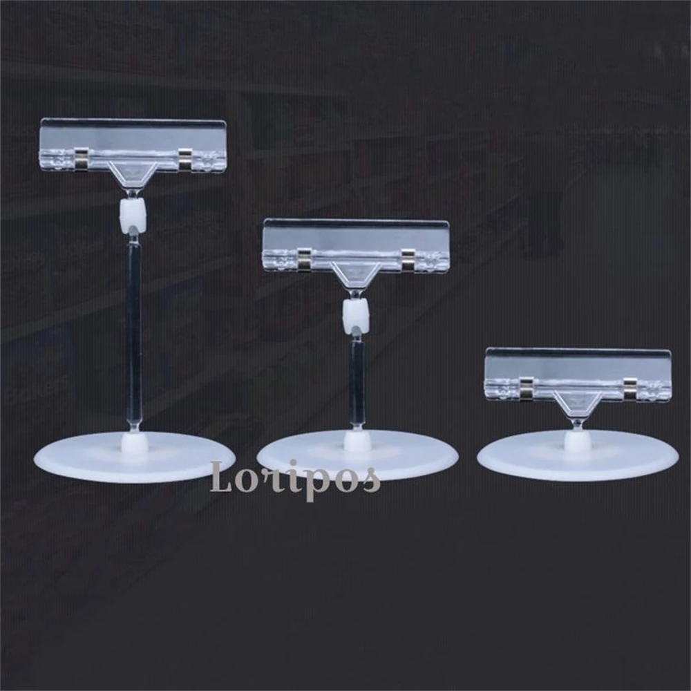 Pop Rotatable Name Card Display Clip Label Holder In Supermarket Retail Merchandise Price Tag Display Desk Sign Stand Rack