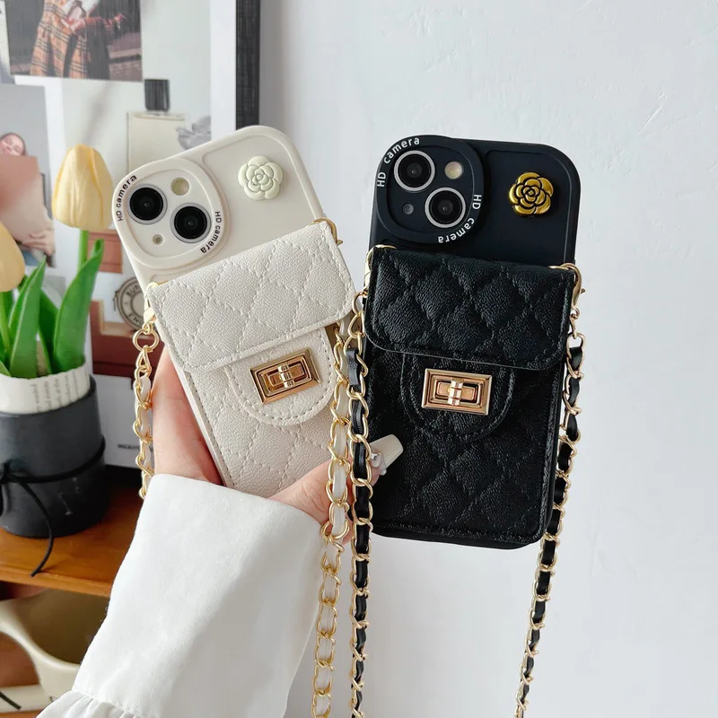 Apple 14Pro crossbody rope wallet phone case card holder for Please contact the customer to select the applicable model