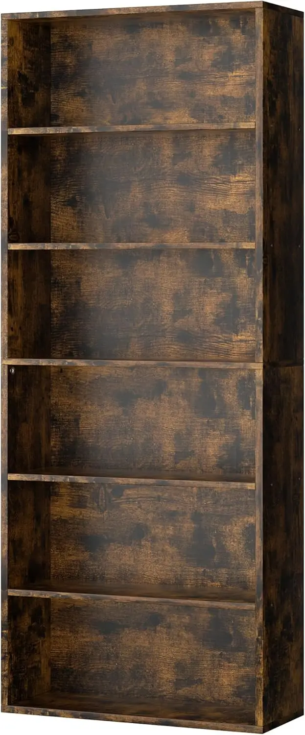 

Bookshelf,6-Tier Open Bookcase and Bookshelves,6 Shelf Display Storage Shelves Floor Standing 70.6 inches Tall Bookcase