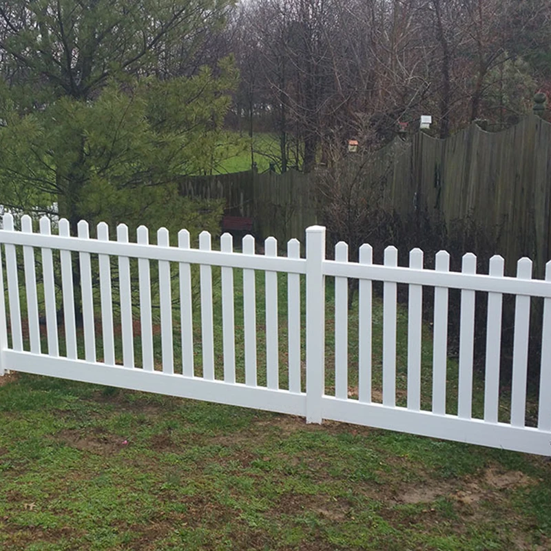 Most Popular 4x8ft Plastic PVC Picket Fence Wholesale Anti-uv Weather Resistant ISO Approved Standards Tool-Free Assembly