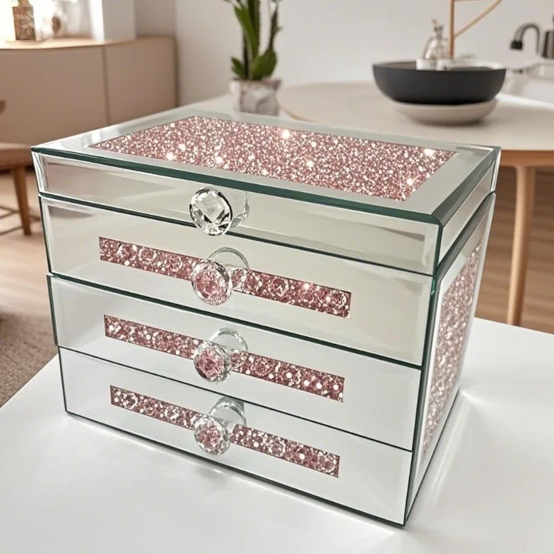 European Jewelry Box, High-end Exquisite Desktop Light Luxury Jewelry Storage Box