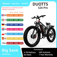 DUOTTS S26 Pro Electric Bike 750W*2 48V20AH E-Bike Snow Electric Bike 26 Inch Wide Tires All Terrain Electric Bike