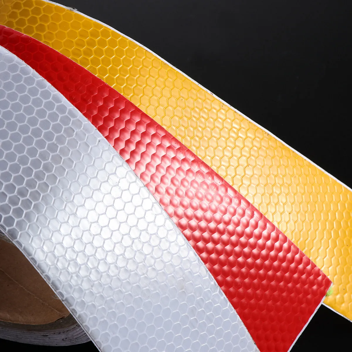 

3 Rolls 300x5cm Reflective Tape Self Adhesive Waterproof Barricade Warning Safety for Construction Road Work Hazard Marking