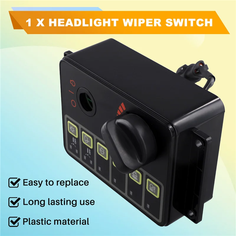 

Headlight Wiper Switch Throttle Touch Switch 21N8-20505 21N820505 For Hyundai Excavator R290LC-7A R320LC-7A R360LC-7A-AS55