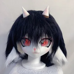 Black white Premade Fursuits Head Sheep Kigurumi Headsets Furry Costumes Partial Fursuit Fluffy Menhera Yami Kawaii  Loli Party