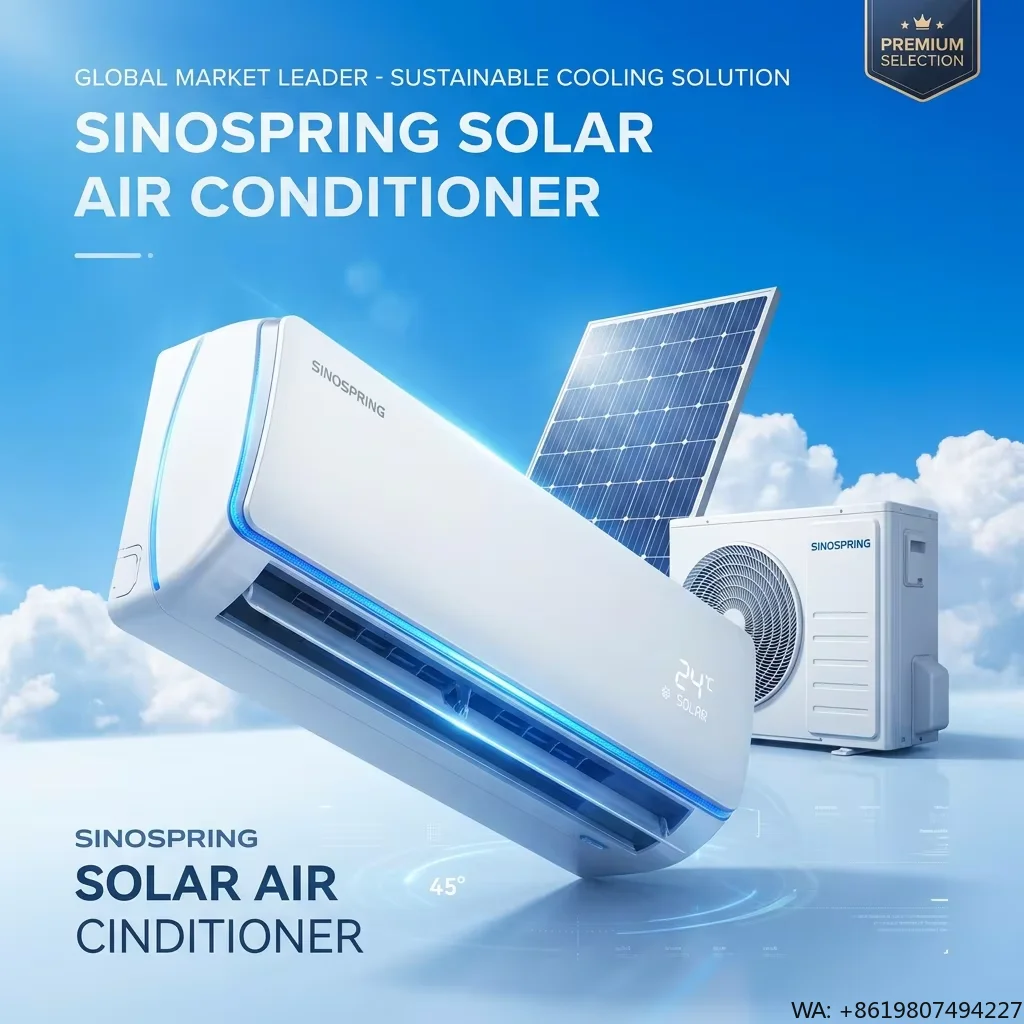 Smart WIFI Solar Air Conditioner Hybrid ACDC No Inverter Needed 100% Energy Saving Solar Powered AC