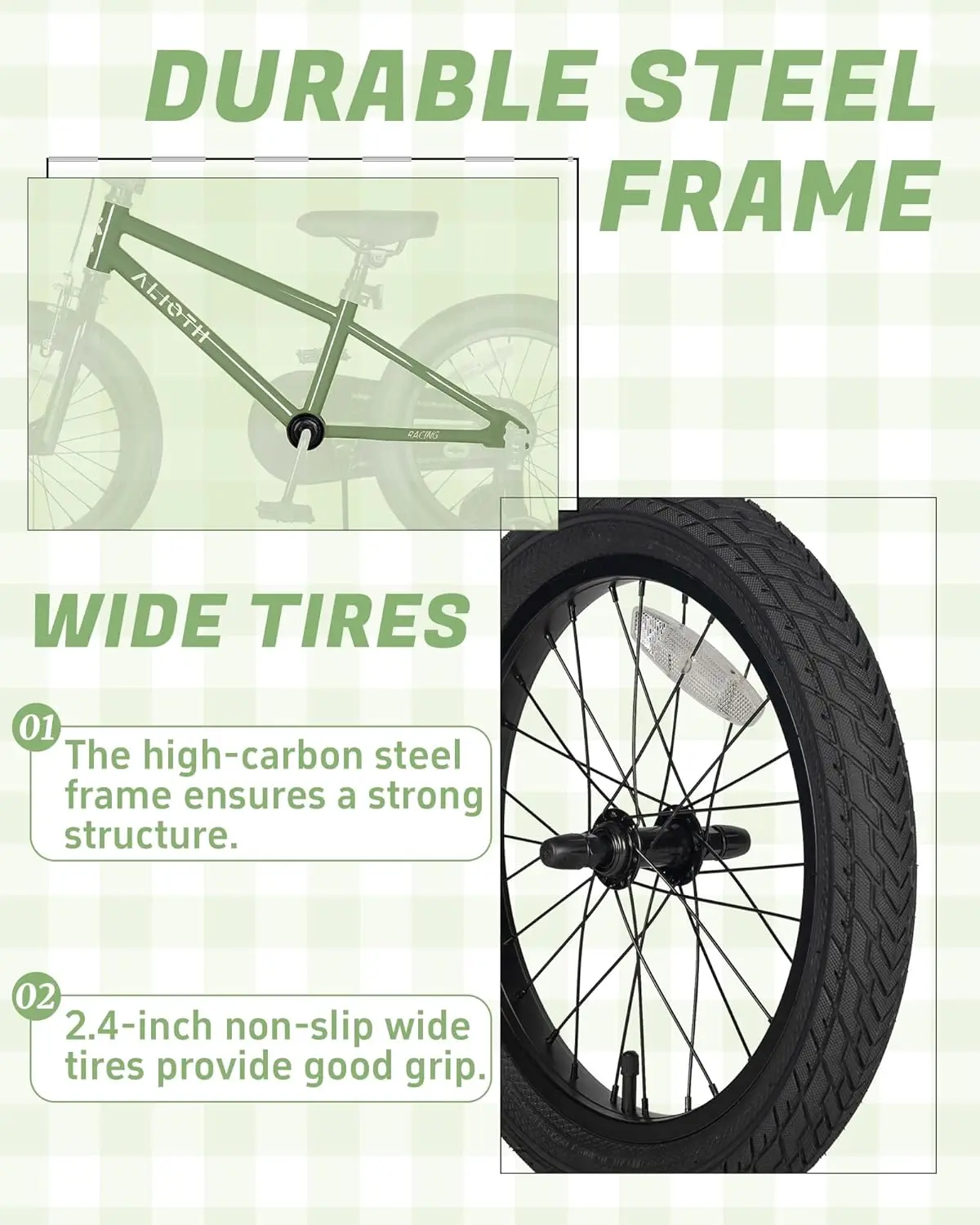 Kids Bike for 2-8 Years Old Boys Girls Toddlers 12 14 16 Inches Bicycle with Training Wheels Coaster Brake, Multiple Color