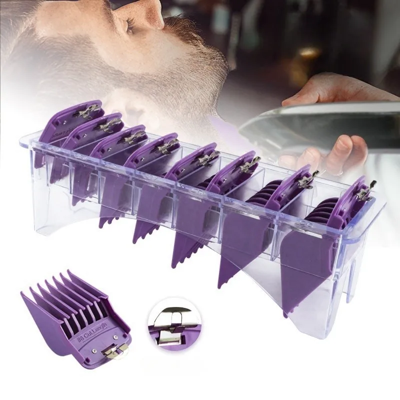 Iron Buckle Limit Comb 8-piece Set 10 Piece Set Limit Comb Electric Push Shear Caliper Tool Hair Clipper Positioning Limit Comb