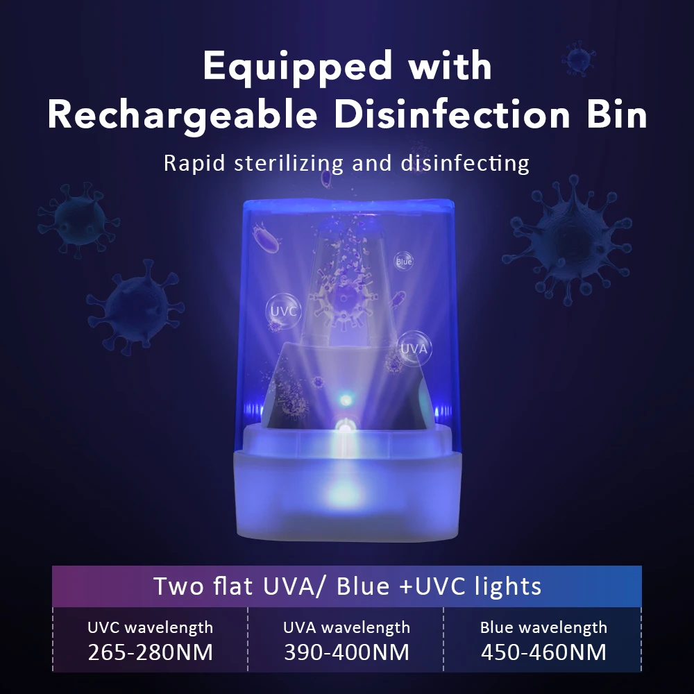 Smart Nasal Phototherapy Device Dual UV Sanitizing Base Portable Red Light Infrared Rhinitis Machine for Chronic Itchy Runny view 5