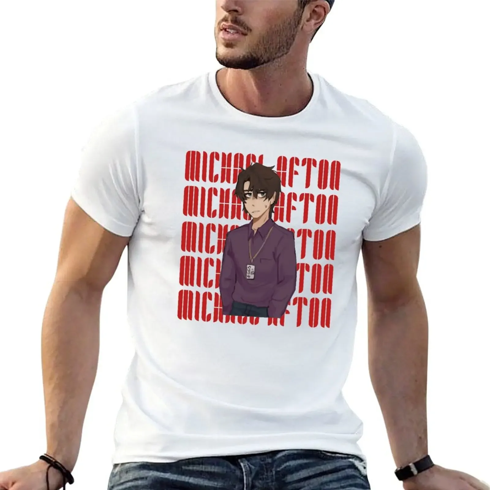 

michael afton T-Shirt custom t shirt boys whites customizeds mens t shirts