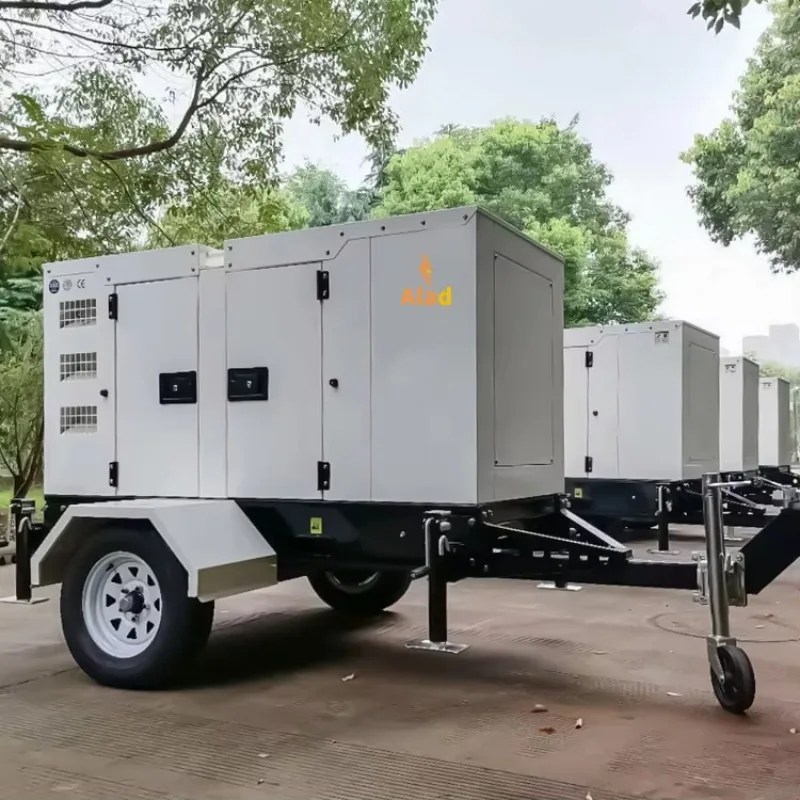Best Price 50kW 63kVA Silent Type Electric Generator Portable Diesel Generator Set With Trailer High Efficiency And Versatile