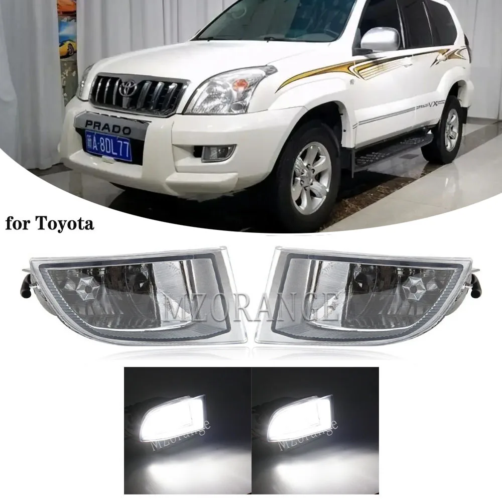 For Toyota Land Cruiser Prado lc120 2002 2003 2004 2005 2006-2009 Led Headlight Foglights Halogen Lamp Fog Light Cover Object