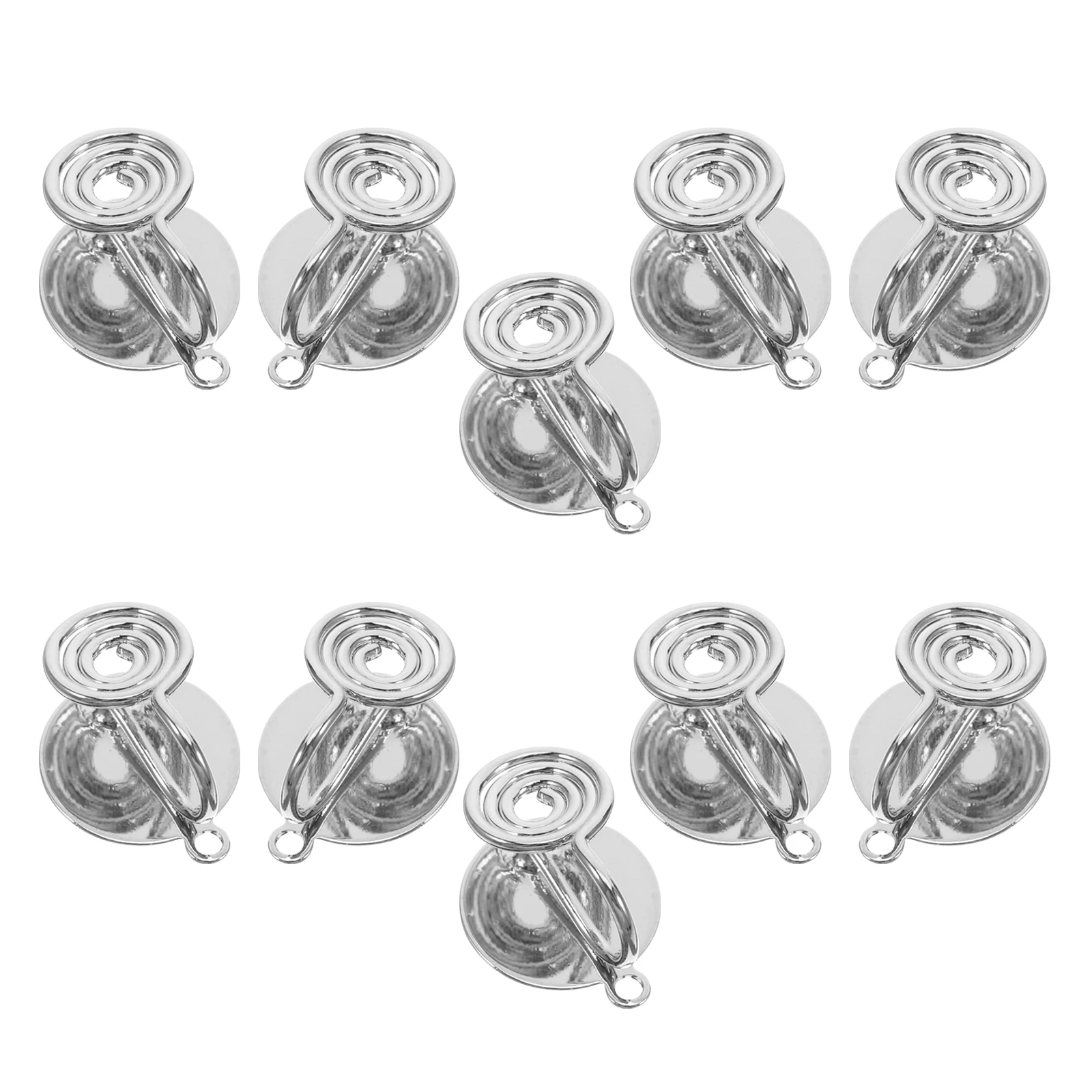 

10PCS Invisible Ear Clip Converter Soft Comfortable Earring Parts Round Base Clip On Non Pierced Accessories Jewelry Findings