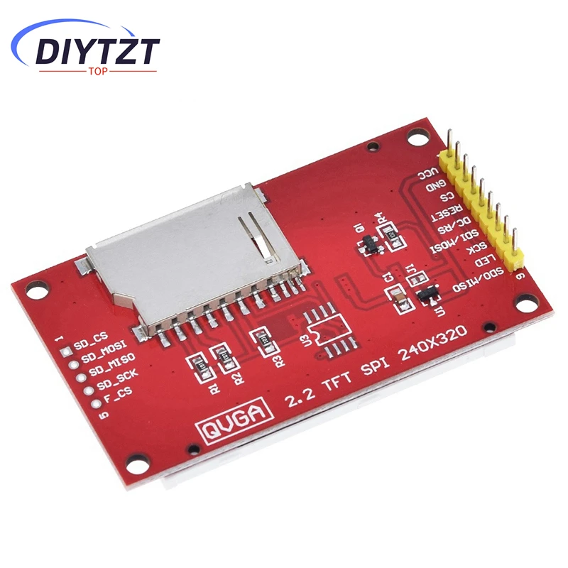 DIYTZT 2,2 Zoll 240*320 Punkte SPI TFT LCD Serial Port Modul Display ILI9341 5V/3,3V 2,2'' 240x320 für Arduino Diy