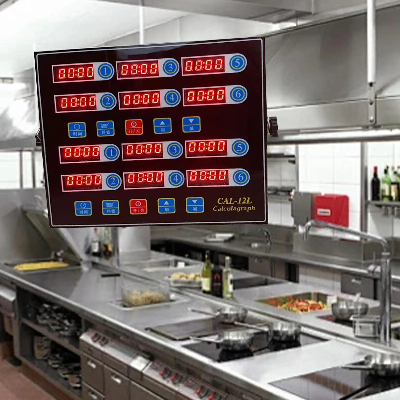 Commercial Kitchen Timer 12 Channels Bakery Fryer Timer Reminder Clock for Cooking Home Fried Chicken Commercial Kitchen