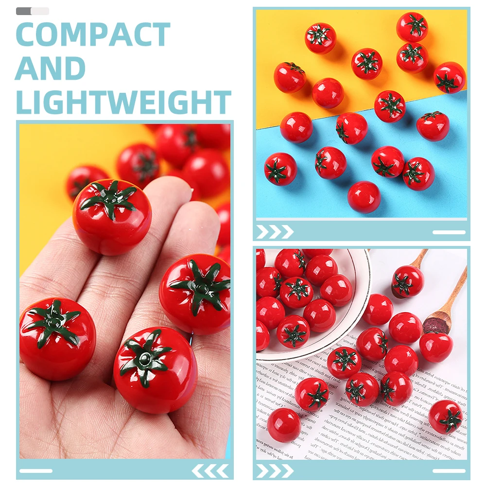 

12pcs Mini Artificial Tomato Decorations Simulation Fake Tomatoes for House Layout Fruit Store