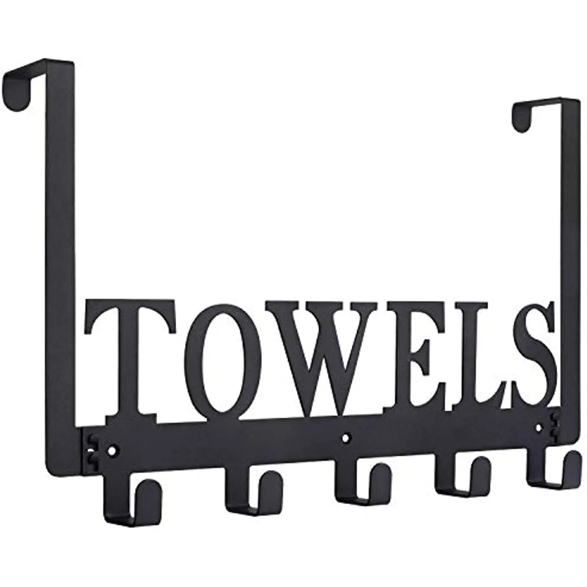 Over The Door Hooks, Towel Rack with 5 Hooks, Towel Holder for Hanging Heavy Duty, Door Rack Over Door Hanger for Bedroom Bathroom Kitchen