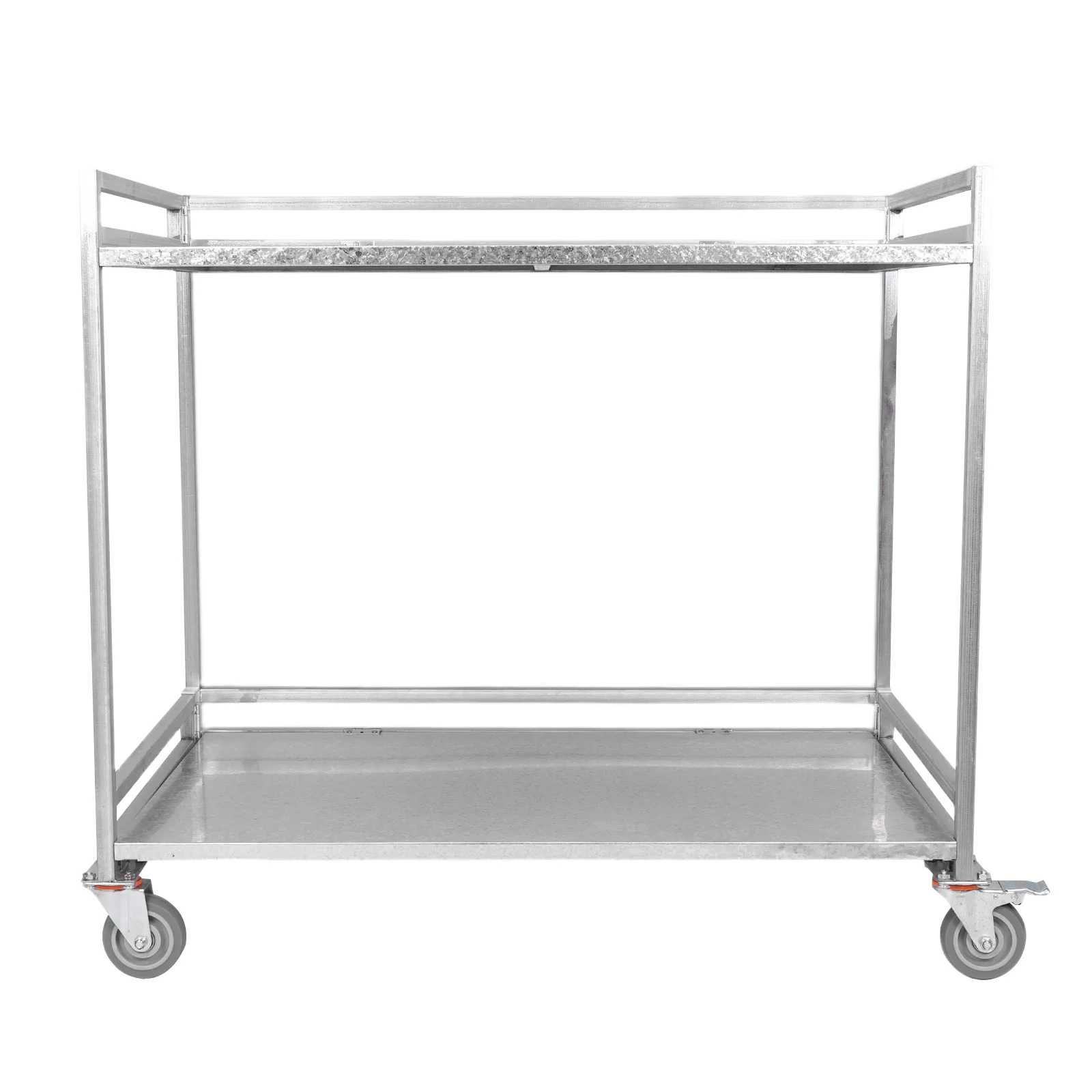 

2-Shelf Utility/Service Cart Utility Commercial Cart with Wheels 660lbs Capacity with Handle for Restaurant Kitchen