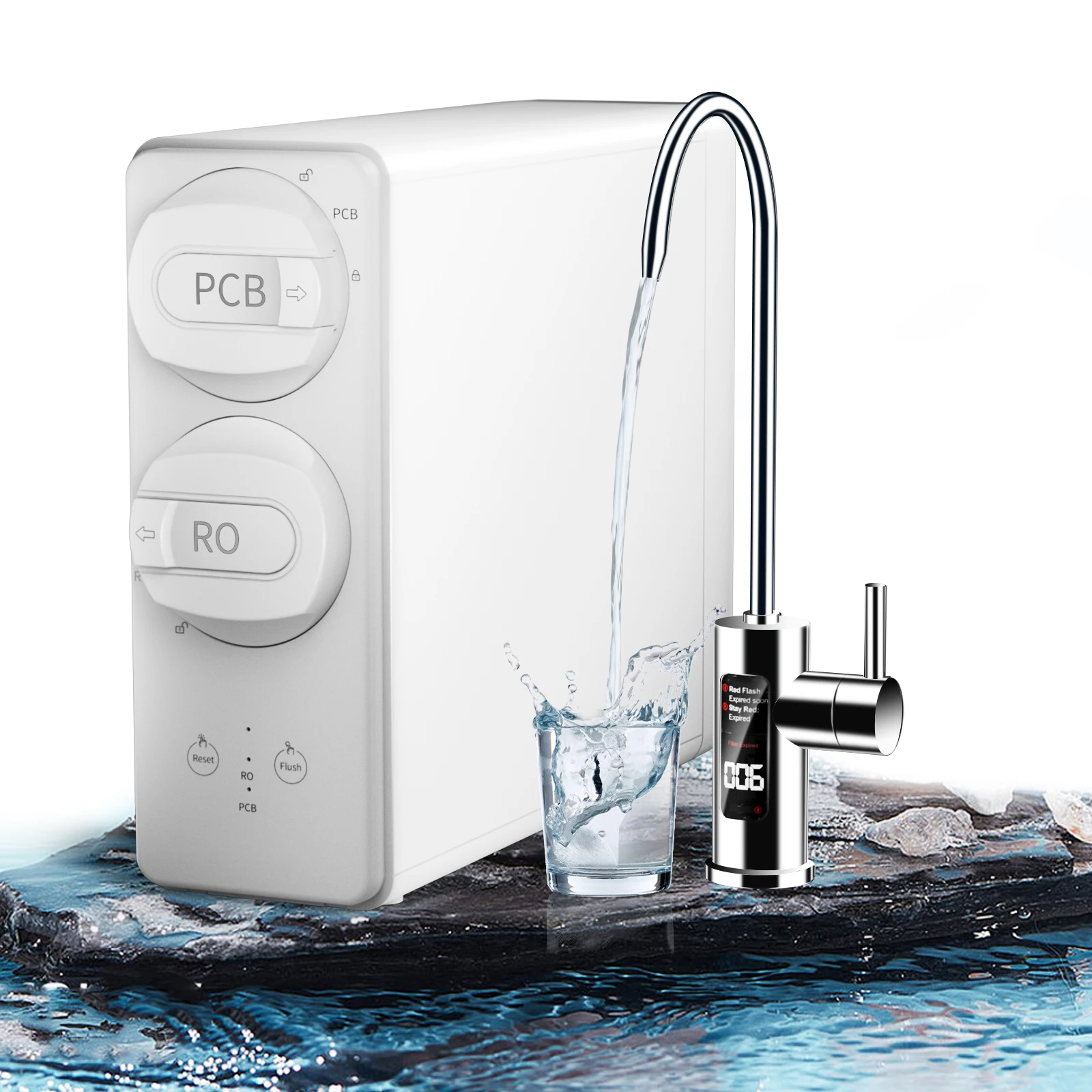 Compact Home Water Purifier System Featuring Multi-Stage Filtration Providing Clean Safe Drinking Water for Kitchen Use