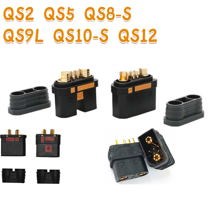 QS2 QS5 QS8-S QS9L QS10-S QS12 Heavy Duty Battery Anti-Spark Gold Connector Power Plug for RC Plant Protection Drone Cars Model