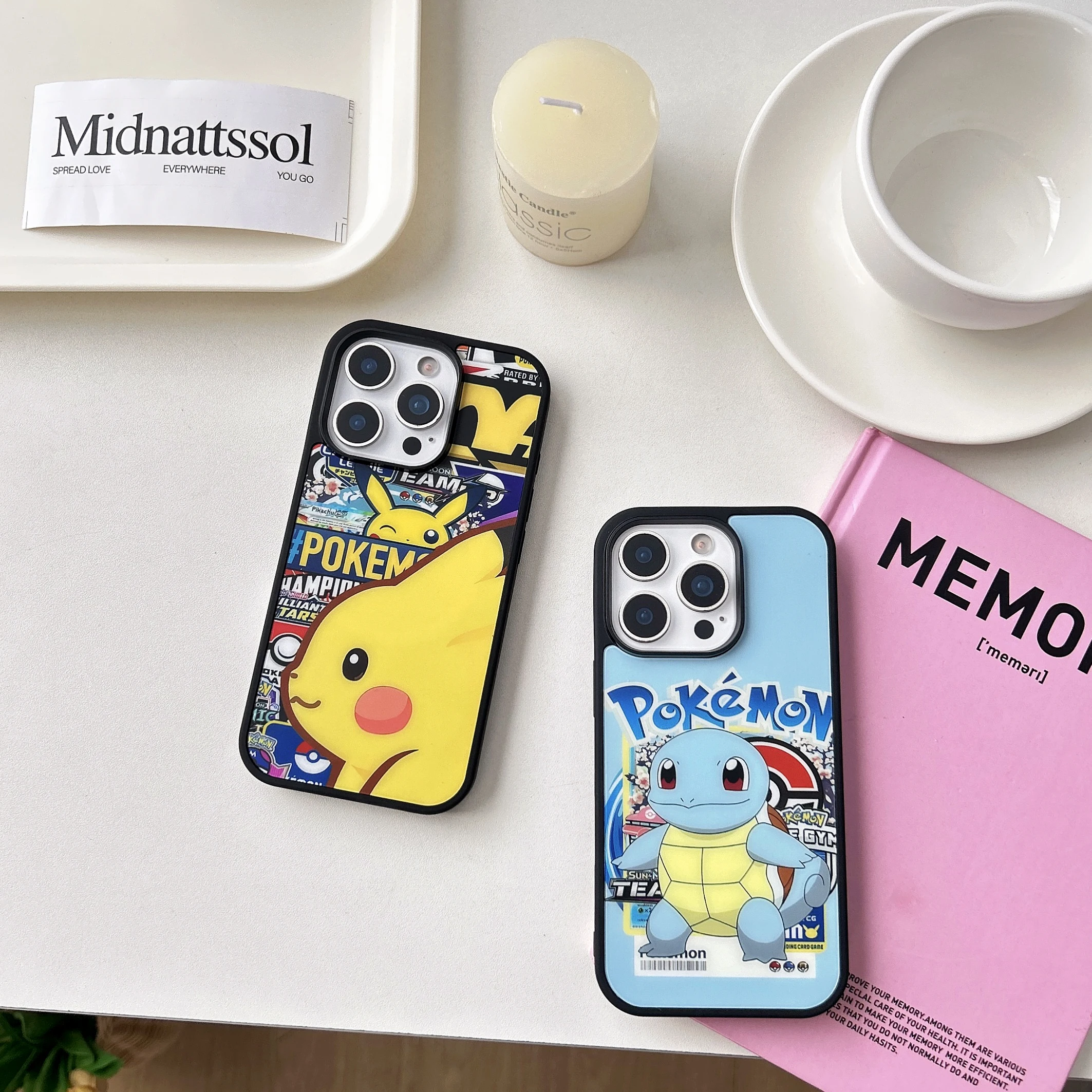 

Cool Pokémon Pikachu & Squirtle Magnetic Phone Case For iPhone 17 16 15 14 13 12 Pro Max Anti-Fall Protection Fashion Cute Cover