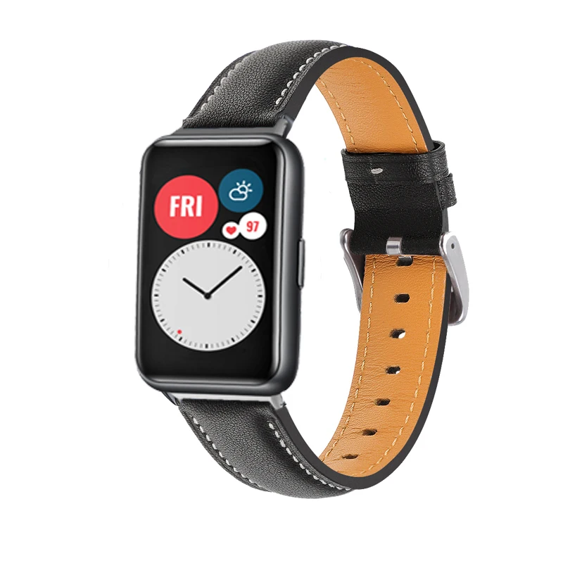 Da Thời Trang Dây Đồng Hồ Cho Đồng Hồ Huawei Watch Phù Hợp Với Dây Đeo Thay Thế Thanh Lịch Bracele Phụ Kiện Correa