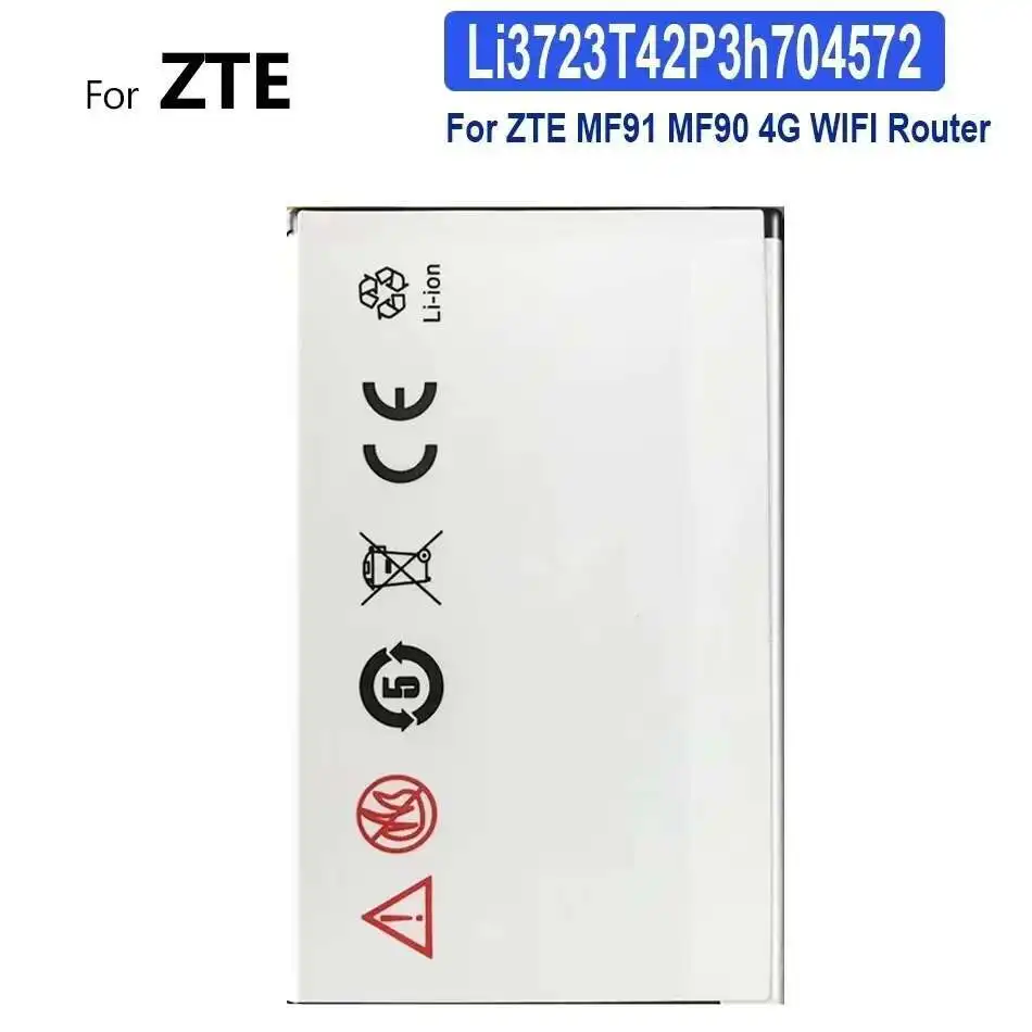 

Аккумулятор для Wi-Fi маршрутизатора 2300 мАч для Zte MF91 MF90 4G Li3723t42p3h704572 Безопасная быстрая зарядка