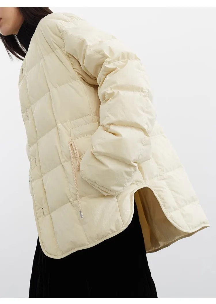 Lightweight Style~ Goose down Jacket for Petite Women, Autumn and Winter Coat, Casual Loose Fit, Versatile Warm Top for Women