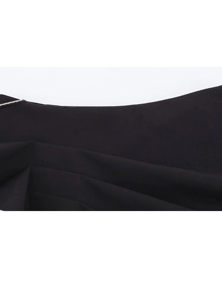 Damska bluzka na ramiączkach z kwadratowym dekoltem, ozdobiona kokardą, elegancka, seksowna, bez pleców, na lato 2026, zapinana na zamek, bez rękawów, styl casual, mujer.