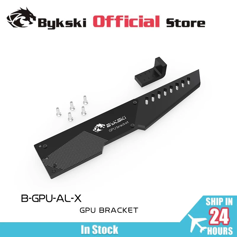 

BYKSKI Graphics Card holder Bracket Support Sync Motherbaord 5V 3PIN A-RGB Computer DIY Acrylic Fix Graphics Card B-GPU-AL-X