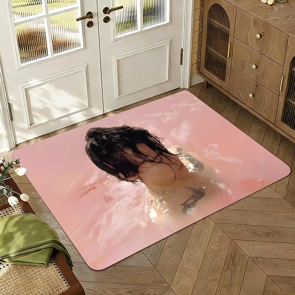 Singer H-Harry S-Styles Floor Mat Bedroom Living Room Flannel Door Mat Non-Slip Home Decor