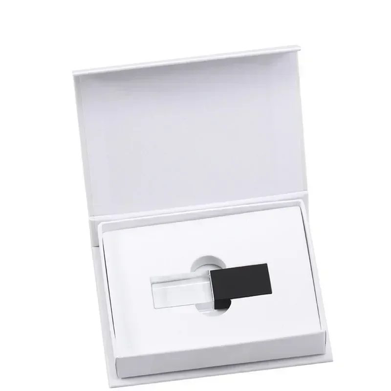 JASTER Crystal USB 2.0 Flash Drive 128GB Creatieve huwelijksgeschenken Pen Drive 64GB 100% echte capaciteit Pendrive Gratis aangepast logo 32GB