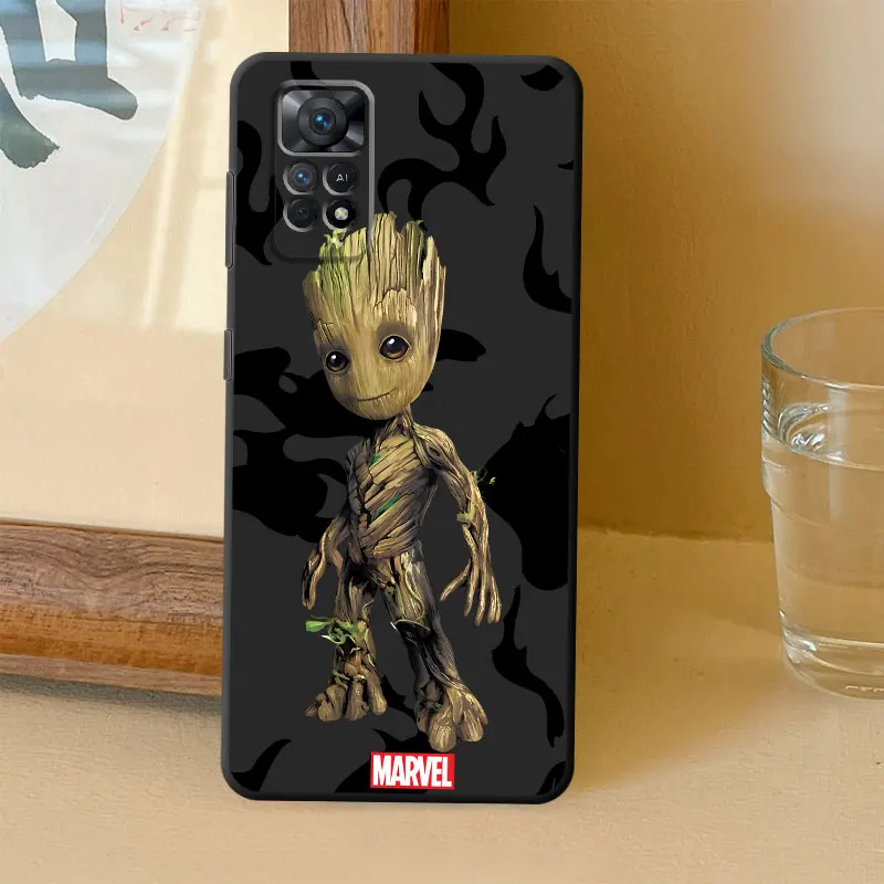 Marvel Groot Phone Case for Redmi Note 9T 11S 9S 10S 12S 10 11 Pro 13 Pro 12 8T 9 8 7 12 Pro Plus 12 Shockproof Cover Silicone