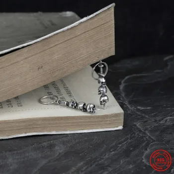 MKENDN 남녀공용 고딕 925 스털링 실버 이어링, 소드 피어싱, 펑크 록 스타일 피어싱 쥬얼리, 해골 귀걸이 3 개 