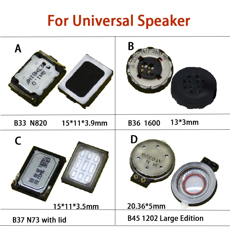 YUXI 1Piece For Universal Speaker B33 N820/B36 1600/B37 N73 With Cover/Nokia B45 1202 Large Speaker Ringing Replacement Parts