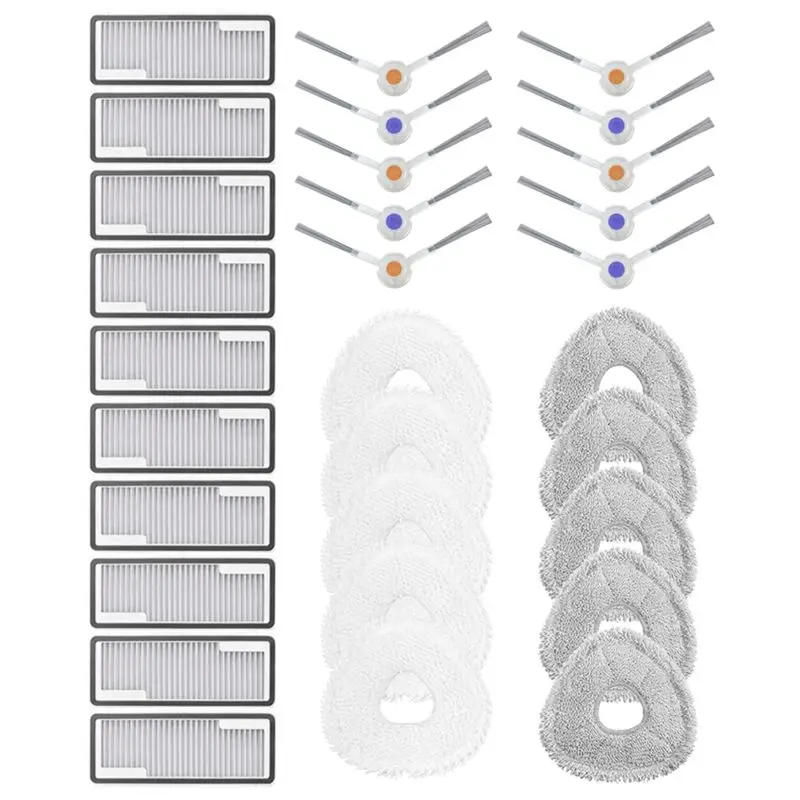 

Запасные части и аксессуары для робота-пылесоса Narwal J4 / J4 Lite: боковая щетка, HEPA-фильтр, салфетка для влажной уборки (модель A20F)