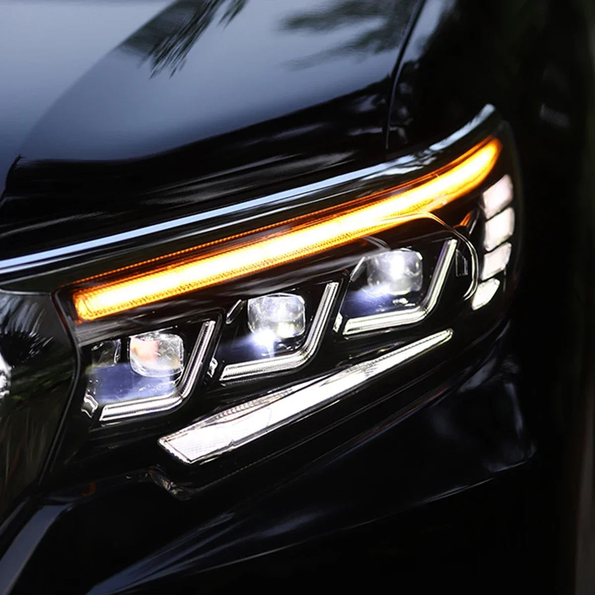 

Car Lights Headlights Assembly For Toyota Prado LC150 Full LED Head Lamps Auto Accessories Sequential Turn Signal 2018-2020