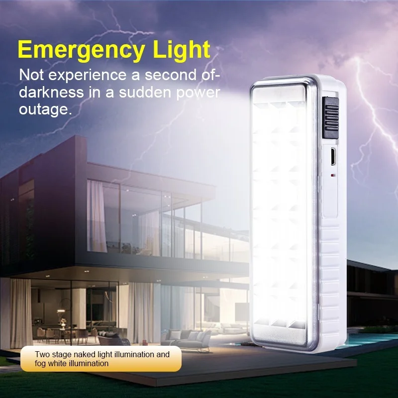 

Portable LED Rechargeable Light Emergency Light for Power Outage, Table Lamp with Handle, Outdoor Work Light